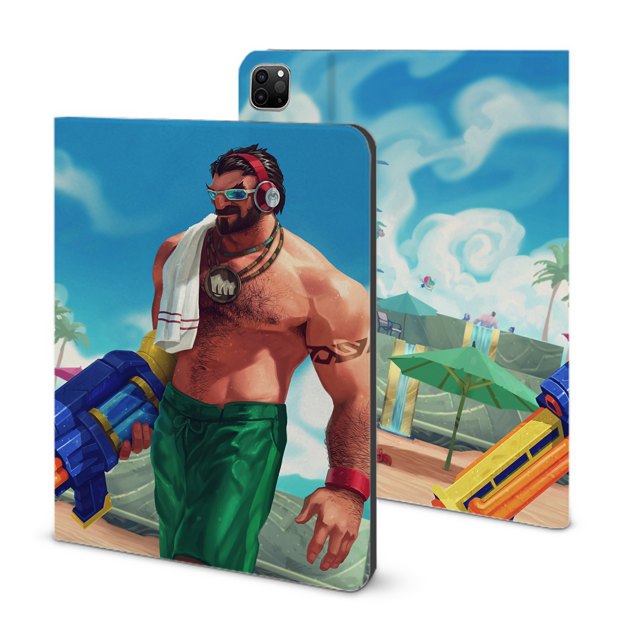 （画像用） リーグ・オブ・レジェンド League of Legends LOL IPad ケース ブック型 PUレザー TPU 耐衝撃 軽量 薄型 ペン収納なし 全面保護 IPad 各モデル対応